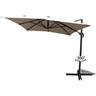 Parasol rectangulaire écru avec led 4x3 calvia