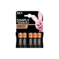 Pila stilo aa simply Duracell alcalina volt 1,5 cf=pz 5 (20 confezioni) Duracell