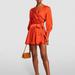 ZIMMERMANN Silk Wrap Mini Dress - Orange