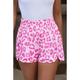 Damen Shorts Kurze Hosen Polyester Leopard Geometrisch Leicht Rosa Rosa Casual Kurz Ausgehen Wochenende Sommer