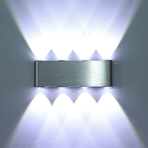 Lightinthebox 8-flammige 19 cm LED-Wandleuchte, moderne Wandleuchte im Mini-Stil, Innenbereich, Flur, Aluminium, dekorative Wandleuchte, integrierte Beleuchtung, Beleuchtung, 85–265 V, 8 W Image
