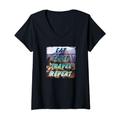 Damen Eat Sleep Travel Repeat - Machu Picchu, Peru T-Shirt mit V-Ausschnitt