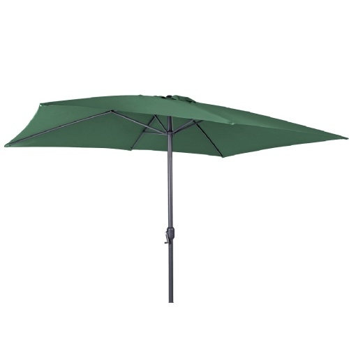 Lex Alu Sonnenschirm 300x200 cm UV30+ rechteckig Kurbelschirm Gartenschirm grün : Grün Image
