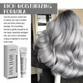 CHULIMAMAO Grey Silver Hair Color Dye Natural Plant Hair Dye 100ml Natural Permanent Hair Dye Cream for Straight Curl Hair