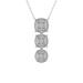 ARAIYA FINE JEWELRY 10K White Gold Lab Grown Diamond Composite Cluster Pendant with Gold Plated Silver Cable Chain Necklace (1/2 cttw D-F Color VS Clarity) 18