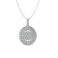 ARAIYA FINE JEWELRY Sterling Silver Lab Grown Diamond Composite Cluster Pendant with Silver Cable Chain Necklace (5/8 cttw D-F Color VS Clarity) 18