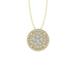 ARAIYA FINE JEWELRY 10K Yellow Gold Diamond Composite Cluster Pendant with Gold Plated Silver Cable Chain Necklace (1/2 cttw I-J Color I2-I3 Clarity) 18