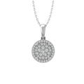 ARAIYA FINE JEWELRY 10K White Gold Lab Grown Diamond Composite Cluster Pendant with Gold Plated Silver Cable Chain Necklace (1/4 cttw D-F Color VS Clarity) 18