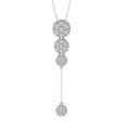 ARAIYA FINE JEWELRY Sterling Silver Diamond Composite Cluster Pendant with Silver Cable Chain Necklace (1 cttw I-J Color I2-I3 Clarity) 18