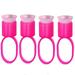 20Pcs Tattoo Ink Ring Cups with Sponge Eyelash Extend Adhesive Pigment Holder Finger Hand Container Cap Pigment Holder Permanent Makeup Beauty Tools Microblading Supplies Eyebrow Tattoo Kit(Rose Red)