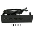 5.25 Inch USB2.0 Hub Front Panel Multifunctional 4 Ports 19pin Optical Drive Front Panel for 5.25 Inch PC Computer Case