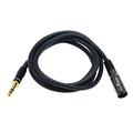 Monoprice XLR Male to 1/4-Inch TRS Male Cable - Gold Plated High Fidelity and Eliminate Noise in the Recording Studio and On Stage 16AWG 6 Feet Black 6Ft