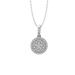 ARAIYA FINE JEWELRY Sterling Silver Lab Grown Diamond Composite Cluster Pendant with Silver Cable Chain Necklace (1/5 cttw D-F Color VS Clarity) 18
