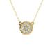 ARAIYA FINE JEWELRY 14K Yellow Gold Lab Grown Diamond Composite Cluster Pendant with Gold Plated Silver Cable Chain Necklace (1/2 cttw D-F Color VS Clarity) 18