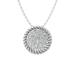 ARAIYA FINE JEWELRY 14K White Gold Lab Grown Diamond Composite Cluster Pendant with Gold Plated Silver Cable Chain Necklace (3/8 cttw D-F Color VS Clarity) 18