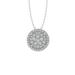 ARAIYA FINE JEWELRY Sterling Silver Diamond Composite Cluster Pendant with Silver Cable Chain Necklace (1/2 cttw I-J Color I2-I3 Clarity) 18