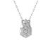 ARAIYA FINE JEWELRY Sterling Silver Diamond Composite Cluster Pendant with Silver Cable Chain Necklace (1/4 cttw I-J Color I2-I3 Clarity) 18