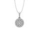 ARAIYA FINE JEWELRY 14K White Gold Diamond Composite Cluster Pendant with Gold Plated Silver Cable Chain Necklace (1/5 cttw I-J Color I2-I3 Clarity) 18