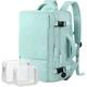 Junovo Extra Large Travel Backpack Carry On Backpack 17 Inch Laptop Backpack Hiking Backpack School Bag Mint Green