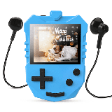 AGPTEK MP3 Player for Kids Portable Music Player with Built-in Speaker FM Radio K1 Blue