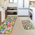 Jacenvly Easter Kitchen Decor Easter Kitchen Rugs and Mats Set of 2 Farmhouse Bunny Truck Kitchen Mat for Floor Spring Easter Decorations for The Home 17x29 Inch-17x47 inch Easter Dress for Women