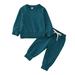Toddler Boys Winter Long Sleeve Solid Color Tops Pants 2Pcs Outfits Clothes Set for Children Clothes Baby 6 9 Months Boy Toddler Boy Clothes 4T Sets Baby Boy Rompers 9 Months