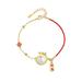 fvituve 2024 New Year of Dragon Red String Bracelet Chinese Animal Good Luck Bracelet Adjustable Dragon Charm Bracelet Jewelry Gifts for Women Men T8K7