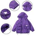 AJZIOJIRO Boys Girls Hooded Waterproof Jackets for Toddler Kids Rain Jackets Long Sleeve Comfort Outwear for 4-14Y
