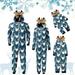 Baqcunre Mens Merry Christmas Family Outfit with Mens Zip Hoodie Christmas Jumpsuit Set Pajamas for Men Family Christmas Pajamas Matching Sets Pajama Set Lounge Set Blue M