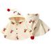Esaierr Toddler Baby Girls Hooded Cape Newborn Fleece Lined Jacket Poncho Jacket Winter Thickened Warm Coat for 6M-4Y