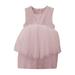 NIUREDLTD Flower Girl Dress Toddler Girls Children Round Neck Sleeveless Puffy Dresses Party Wedding Prom Dresses Wedding Party Princess Dress Pageant Gown For Toddler Grils Pink Size 80