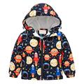 JSGEK Cute Windproof Hoodies Zip up Plush Clothes Winter Warm Coat for Kids Toddler Baby Boys Girls Thick Jacket Clearance Floral Printing Plush Overcoat Casual Soft Comfy Orange 2-3 Years