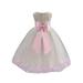 Ekidsbridal Ivory Tulle Rose Petals Junior Flower Girl Dress Pageant Mini Bridal Gown Christening Formal Evening Wedding 302T 6