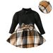 Jalioing Skirts Set for Kid Girls Long Flysleeve Top Bow Maxi Skirts Fall Winter Trendy 2 Piece Dress Suits (2-3 Years Black)