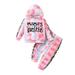 KDFJPTH Girls Set Letter Tie Dye Combination Hoodie Two Piece Autumn And Winter Fashion Children s Set Teens Outfits Toddler Clothes