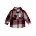 XFLWAM Kids Toddler Baby Boys Girls Button Down Long Sleeve Shirt Plaid Flannel Sweater Coat Cardigan Tops Fall Winter Clothes