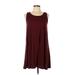 Mossimo Supply Co. Casual Dress - A-Line: Burgundy Solid Dresses - Women's Size Large