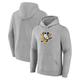 Fanatics Branded Heather Grey Pittsburgh Penguins Primary Logo Pullover Hoodie für Herren