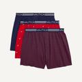 Nautica Men's Solid Knit Boxers, 3-Pack Pure Deep Sea Wash, XL