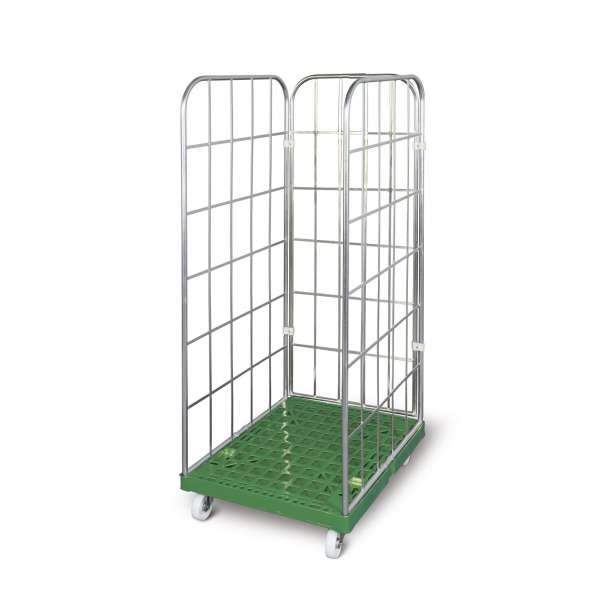 Rollbehälter 1460 KU grün, 724 x 815 mm, 3-seitig, Cr 3 Image