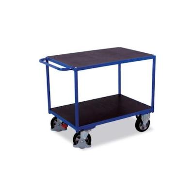 VARIOfit Tischwagen, Tragl. 1000kg, 2 Etage(n), Ladefl. LxB 995x700mm, Siebdruckböden, RAL5010