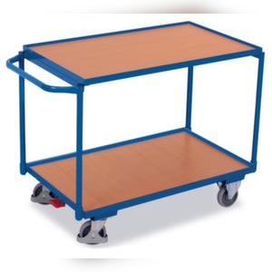 VARIOfit Tischwagen, Tragl. 250kg, Griff Holzplatte, Ladefl. LxB 1000x600mm, Holzböden Image