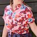Lularoe Tops | Lularoe Amy Butterfly Shirt Blouse Size Xl | Color: Orange | Size: 16