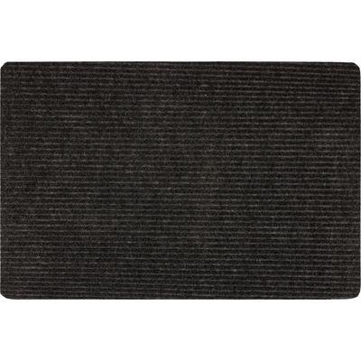 Ribbed Utility Mat Door Mat by Mohawk Home in Charcoal (Size 2 RUG SET)