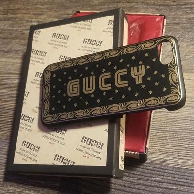 Gucci Cell Phones & Accessories | Gucci 6/6s/7/8/Se Iphone Case Sega Collection New Black/Gold Spring/Summer 2018 | Color: Black/Gold | Size: Os