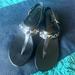 Michael Kors Shoes | Black Michael Kors Sandals | Color: Black/Silver | Size: 10