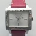 Coach Accessories | Coach Women Watch 32mm Silver Tone Pink Leather Band New Battery | Color: Pink/Silver | Size: Os