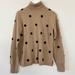 J. Crew Sweaters | J. Crew Everyday Cashmere Turtleneck Sweater In Polka Dots | Color: Tan | Size: M