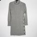 J. Crew Dresses | J Crew Xsmall Xs Gray Wool Blend Cable Knit Turtleneck Sweater Dress Button Side | Color: Gray | Size: Xs