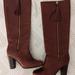 Coach Shoes | Coach Therese Brown Leather Riding Boots Size 9.5 Us | Color: Brown | Size: 9.5